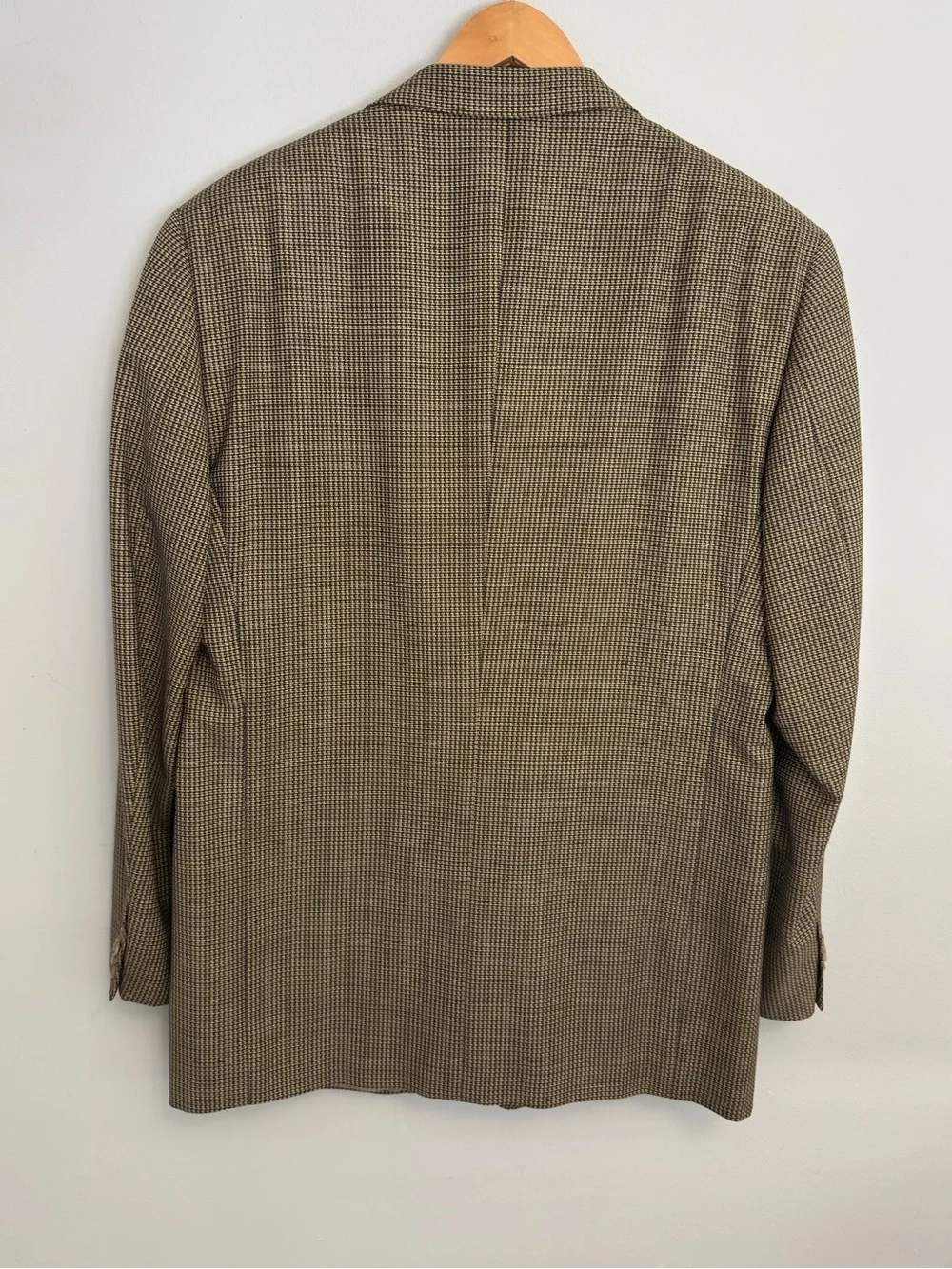 Ermenegildo Zegna Trofeo Houndstooth Sport Coat Blazer Tan Brown 42R